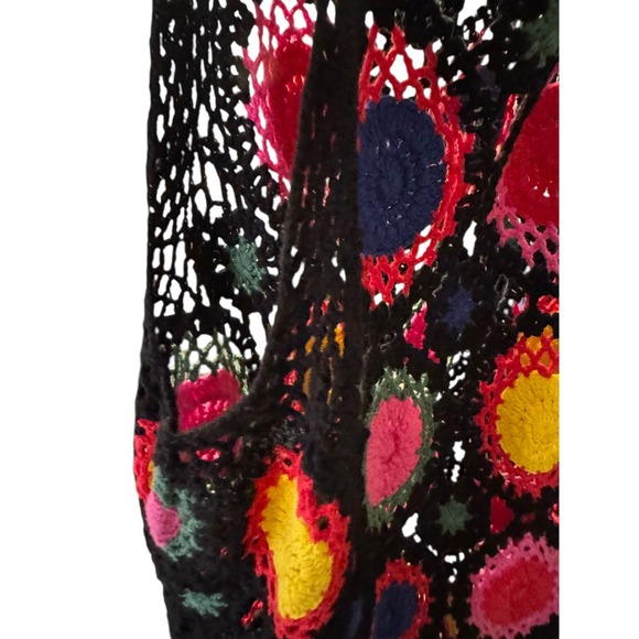 H&M Coachella Collection Black Crotched See Through Mini Dress 100% Cotton Sz 12 - Picture 16 of 16